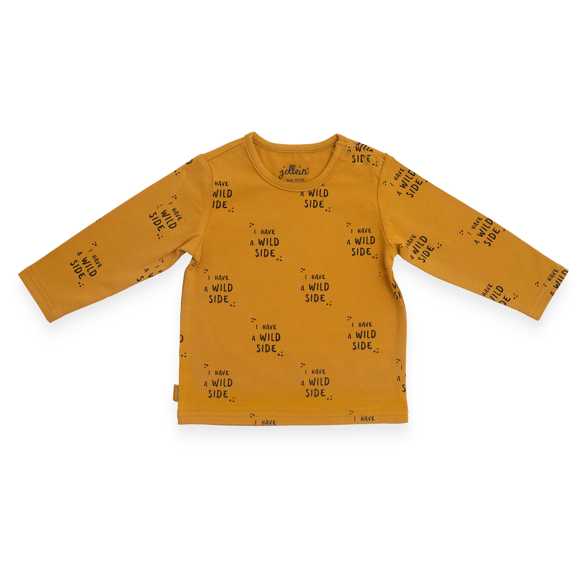 Netjes Billy Goat Politieagent Shirt lange mouw 62/68 Wild animal mustard - Tevreden Baby